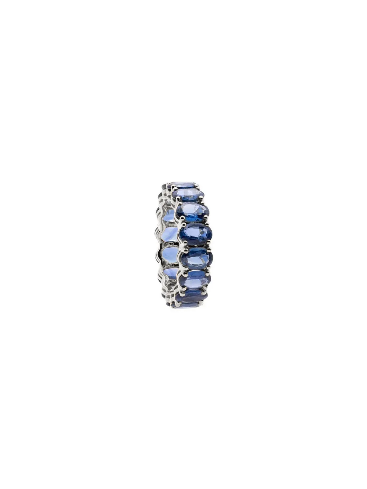 7.30ct Sapphire 18K Gold Eternity Band Ring sold by Wish Fine Jewelry product image thumbnail 4