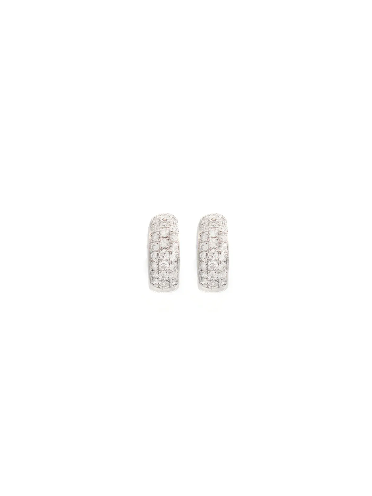 0.44ct Diamond 18K Gold Chunky Pave Huggie Hoop Earrings sold by Wish Fine Jewelry product image thumbnail 2
