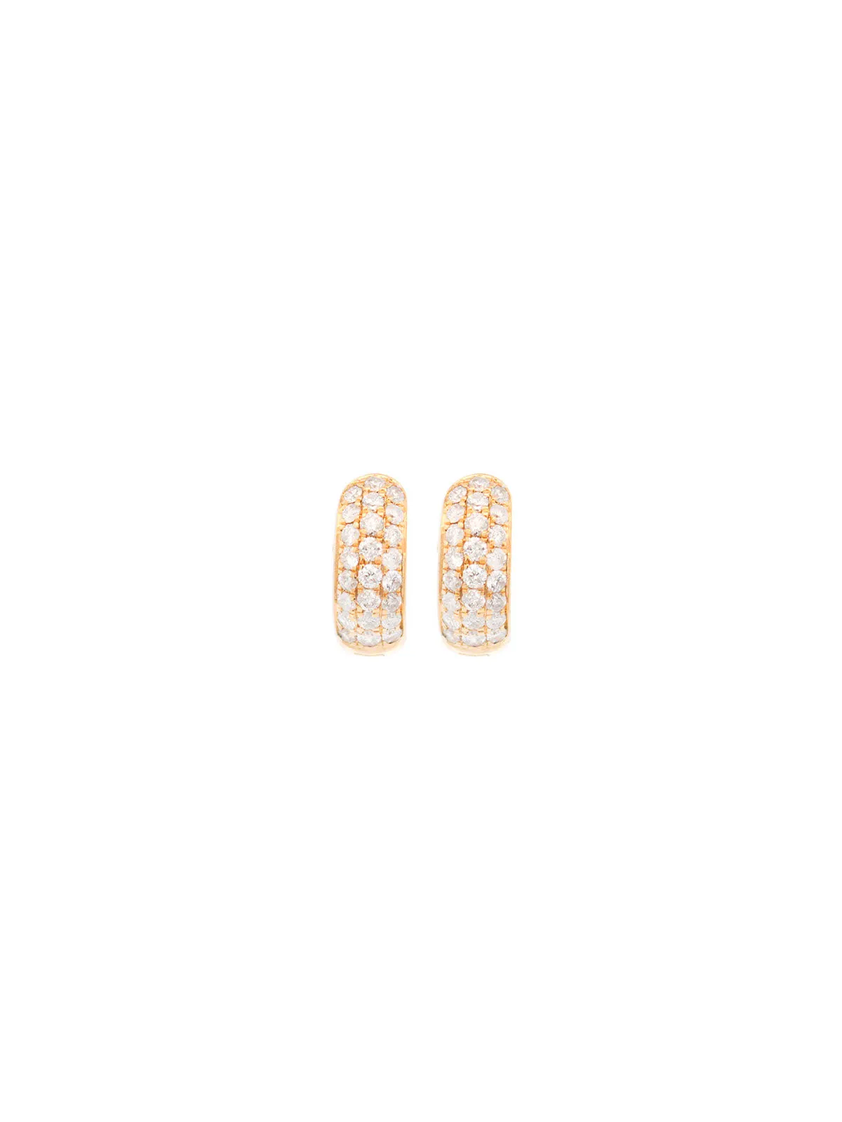 0.44ct Diamond 18K Gold Chunky Pave Huggie Hoop Earrings sold by Wish Fine Jewelry