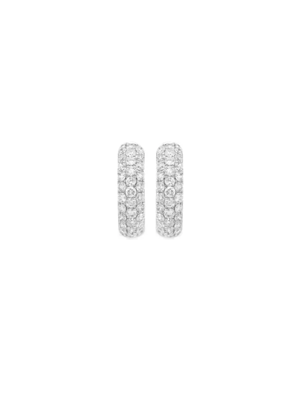 0.64ct Diamond 18K Gold Chunky Pave Huggie Hoop Earrings sold by Wish Fine Jewelry