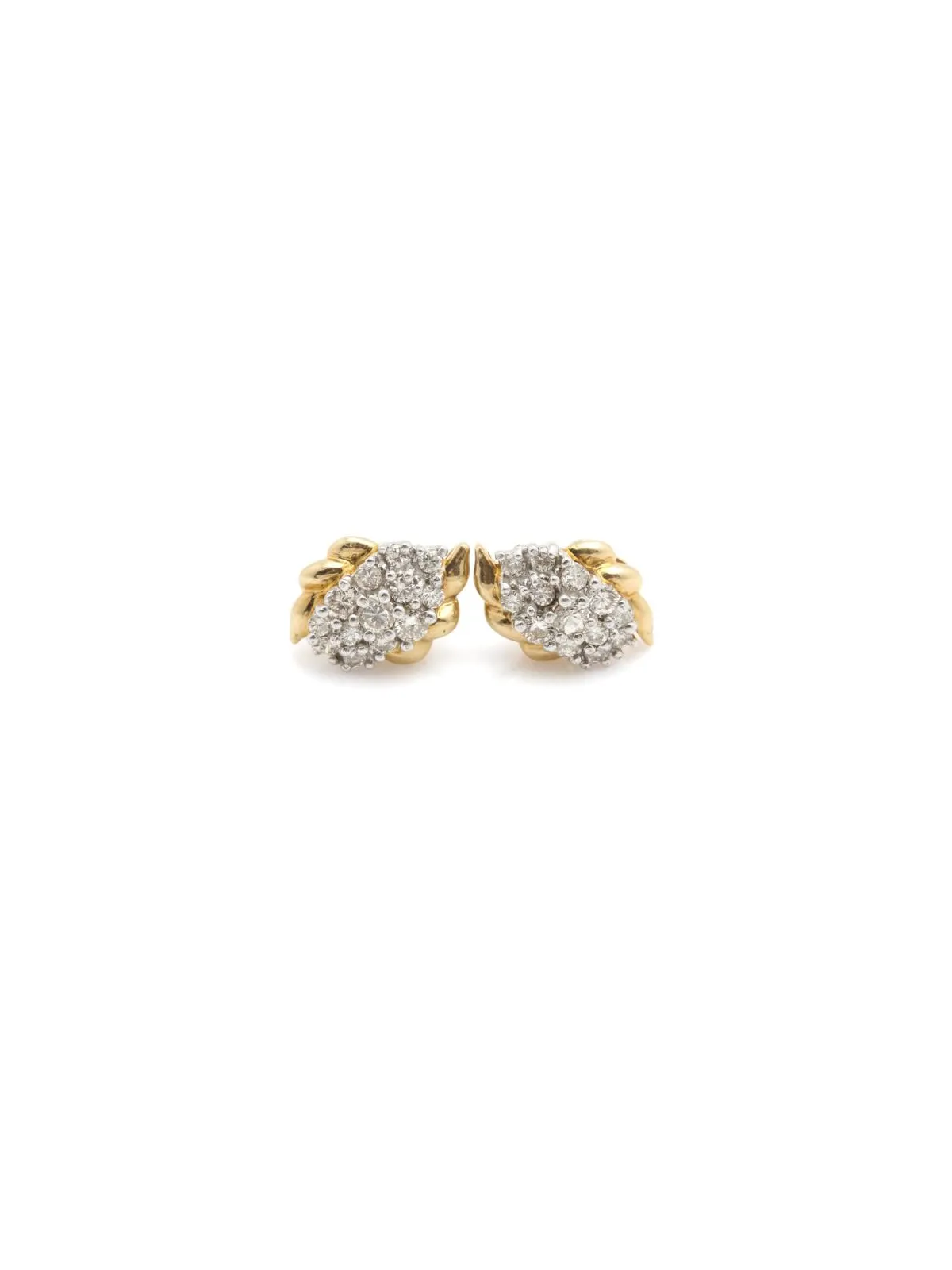 0.75ct Diamond 14K Gold Pave Stud Earrings sold by Wish Fine Jewelry product image thumbnail 2