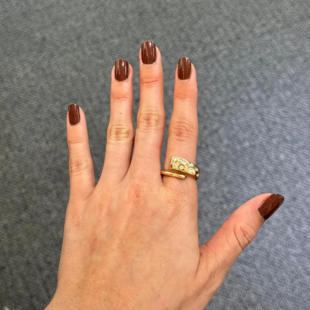 0.20ct Diamond 14K Gold Bypass Ring sold by Wish Fine Jewelry product image thumbnail 3