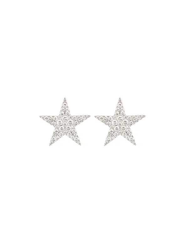 1.80ct Diamond 18K Gold Pave Star Earrings sold by Wish Fine Jewelry