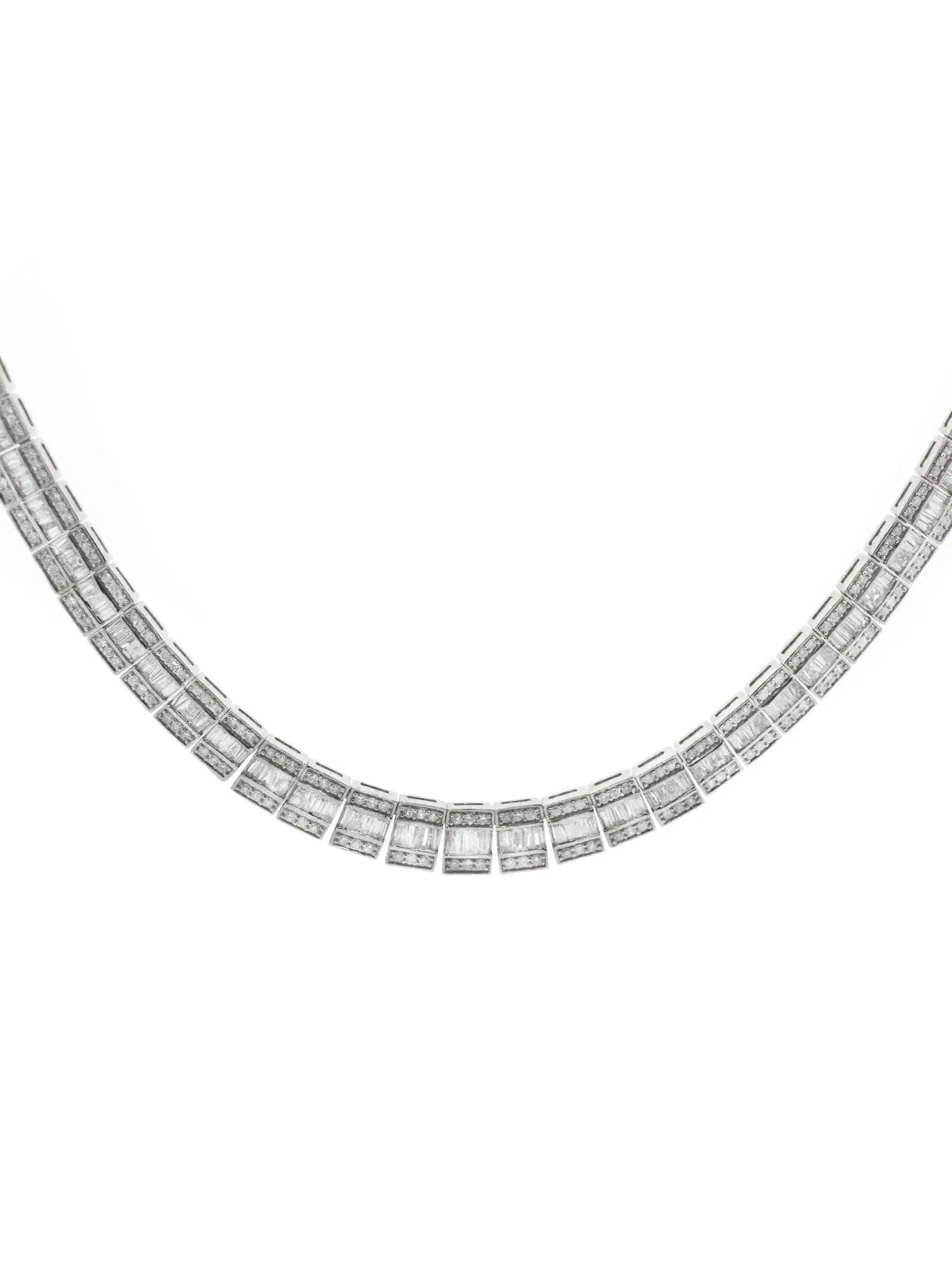 11.75ct Diamond 14K Gold Invisible Set Tennis Necklace sold by Wish Fine Jewelry product image thumbnail 2