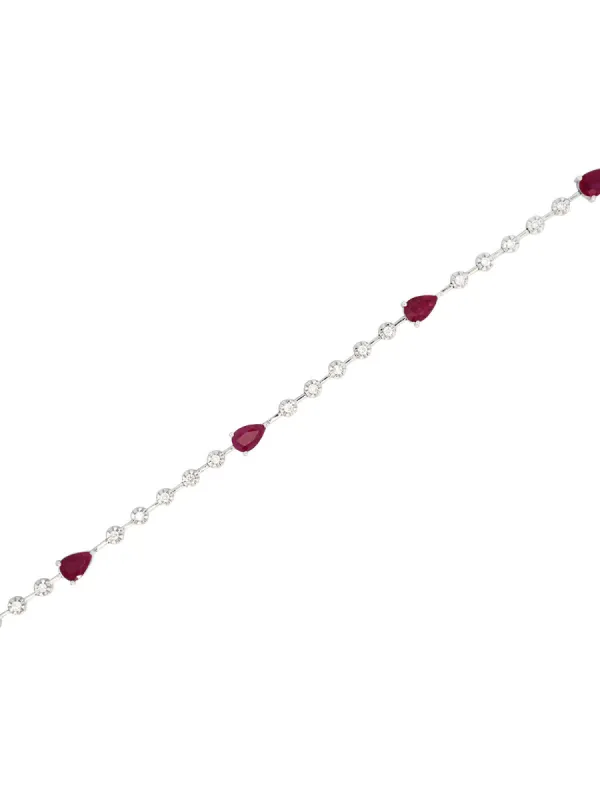 2.01ct Diamond Ruby 18K Gold Link Tennis Bracelet sold by Wish Fine Jewelry
