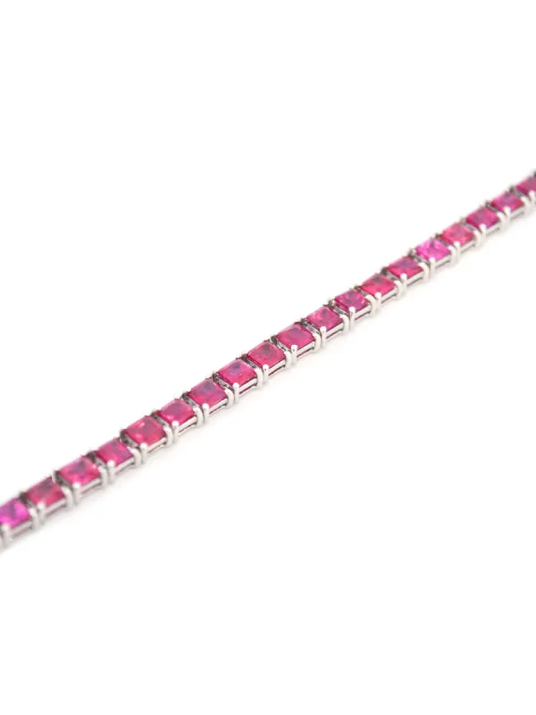 9.30ct Ruby 18K Gold Square Tennis Bracelet sold by Wish Fine Jewelry