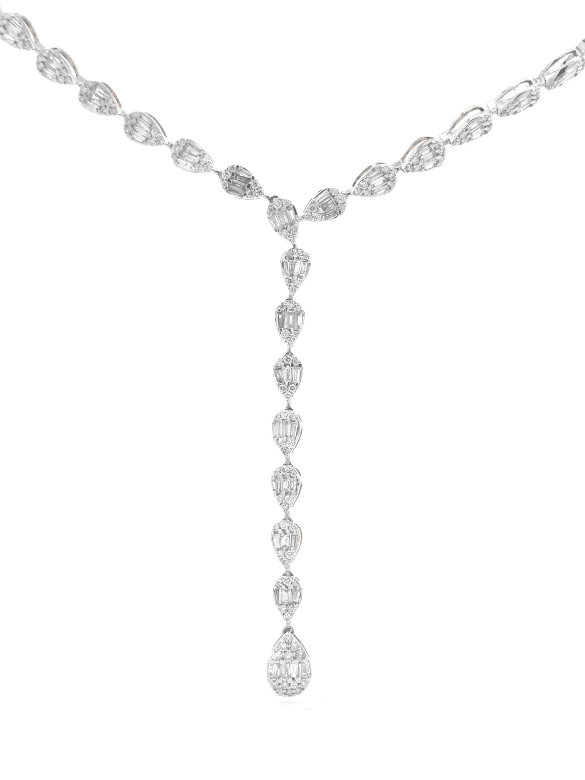 4.74ct Diamond 14K Gold Invisible Set Lariat Necklace sold by Wish Fine Jewelry product image thumbnail 2