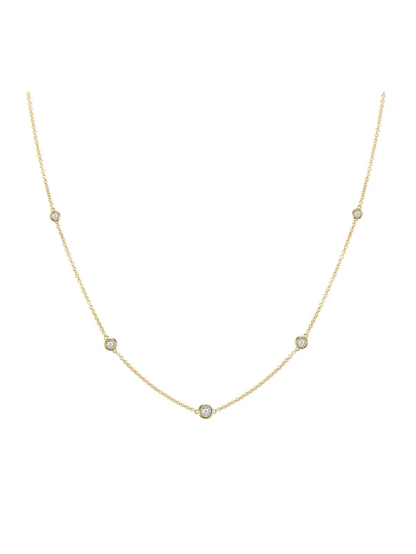 0.50ct Diamond 14K Gold By The Yard Necklace sold by Wish Fine Jewelry