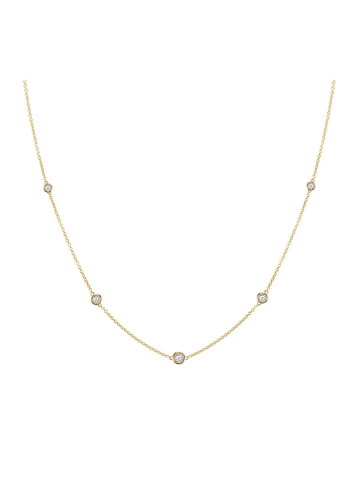 0.50ct Diamond 14K Gold By The Yard Necklace sold by Wish Fine Jewelry