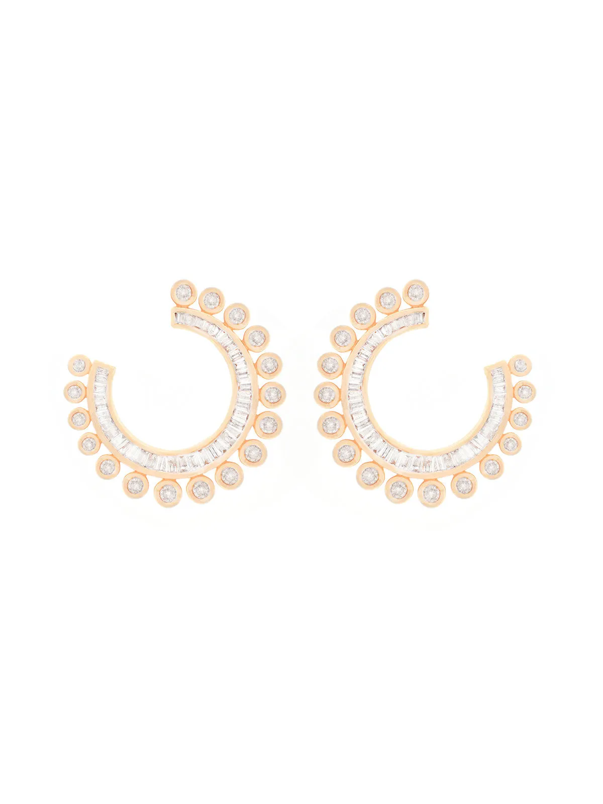 2.00ct Diamond 14K Gold Circle Earrings sold by Wish Fine Jewelry