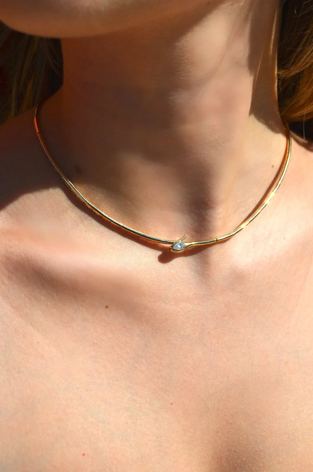 0.37ct Diamond 14K Gold Snake Necklace sold by Wish Fine Jewelry product image thumbnail 2