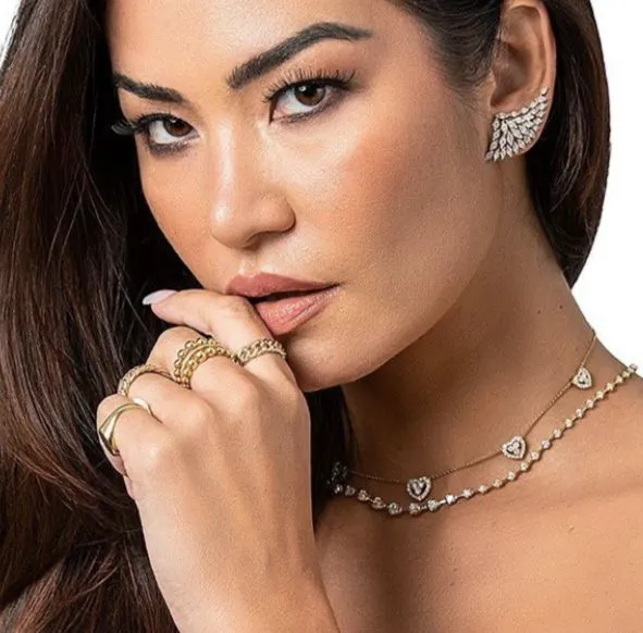 3.90ct Diamond 18K Gold Large Wing Climber Earrings sold by Wish Fine Jewelry product image thumbnail 2