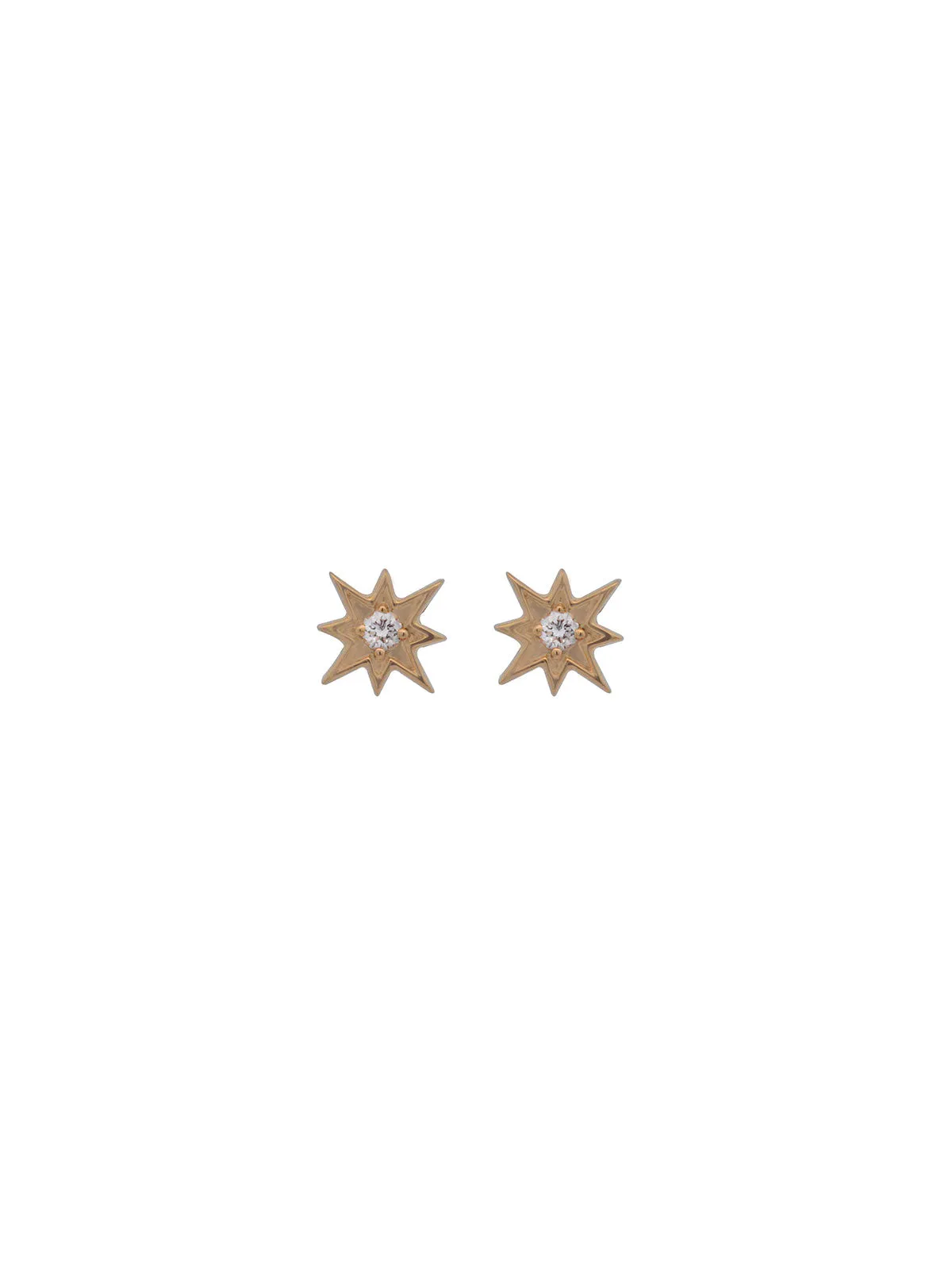 0.04ct Diamond 14K Gold North Star Dainty Stud sold by Wish Fine Jewelry