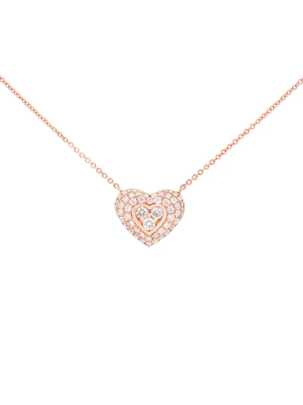 0.50ct Diamond 14K Gold Pave Heart Necklace sold by Wish Fine Jewelry