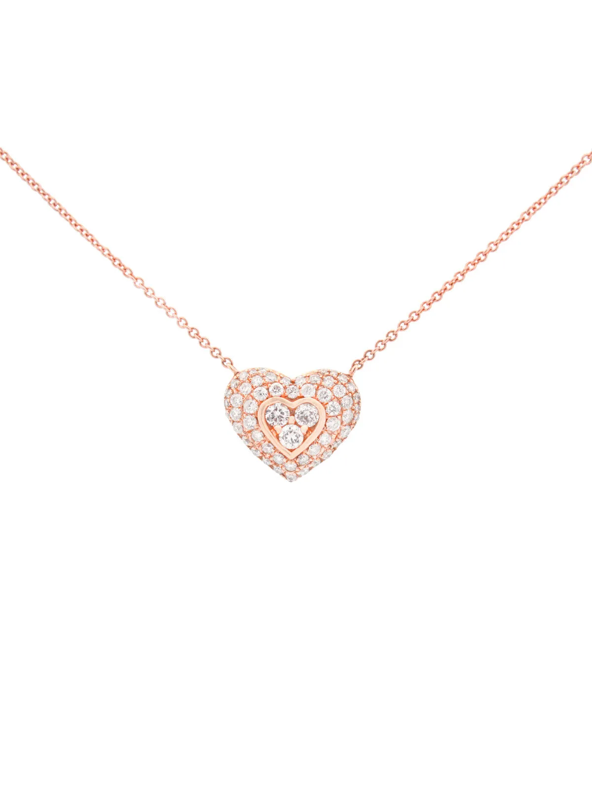 0.50ct Diamond 14K Gold Pave Heart Necklace sold by Wish Fine Jewelry