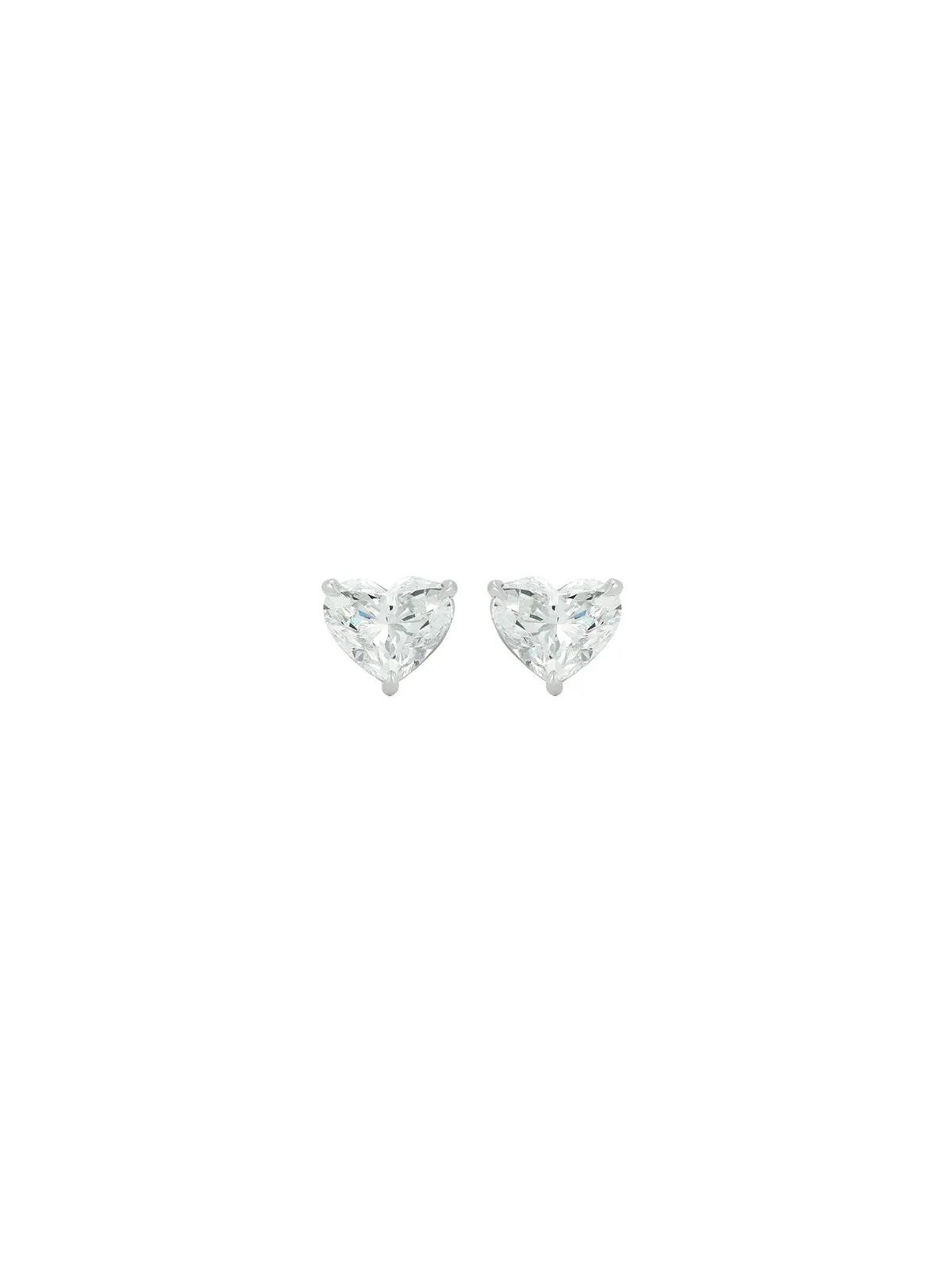 1.00ct Diamond 18K Gold Heart Shaped Stud Earrings sold by Wish Fine Jewelry