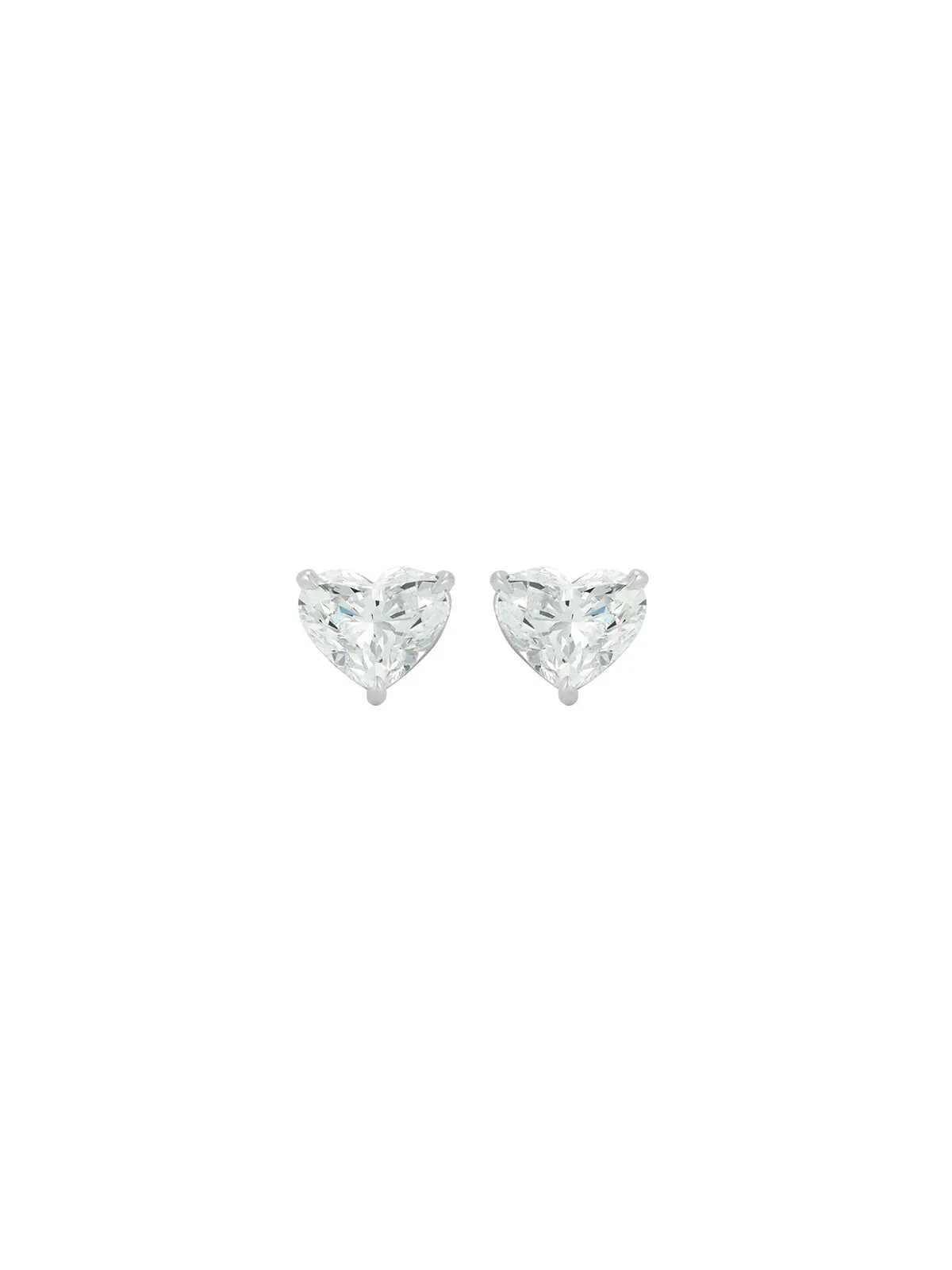 2.04ct Diamond 18K Gold Heart Shaped Stud Earrings sold by Wish Fine Jewelry
