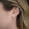 0.76ct Diamond 18K Gold Illusion Stud Earrings sold by Wish Fine Jewelry