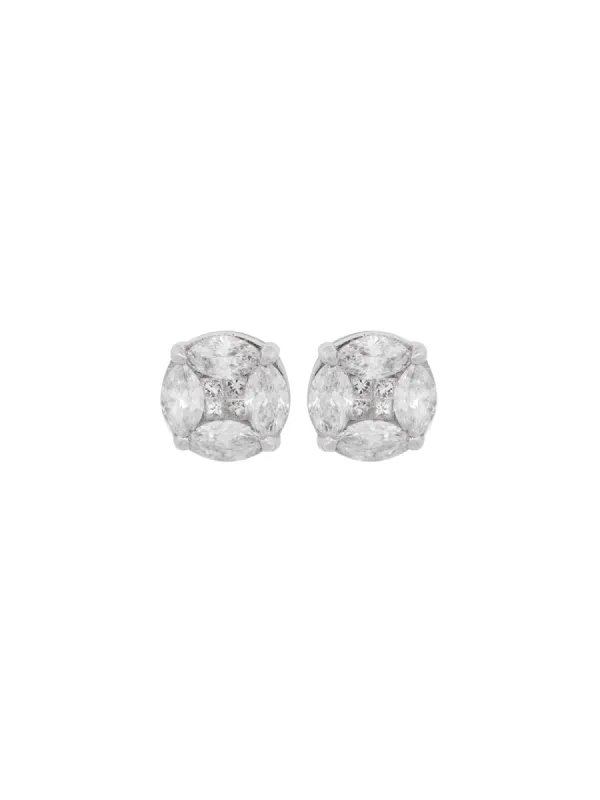 2.20ct Diamond 18K Gold Ilusion Set Stud Earrings sold by Wish Fine Jewelry