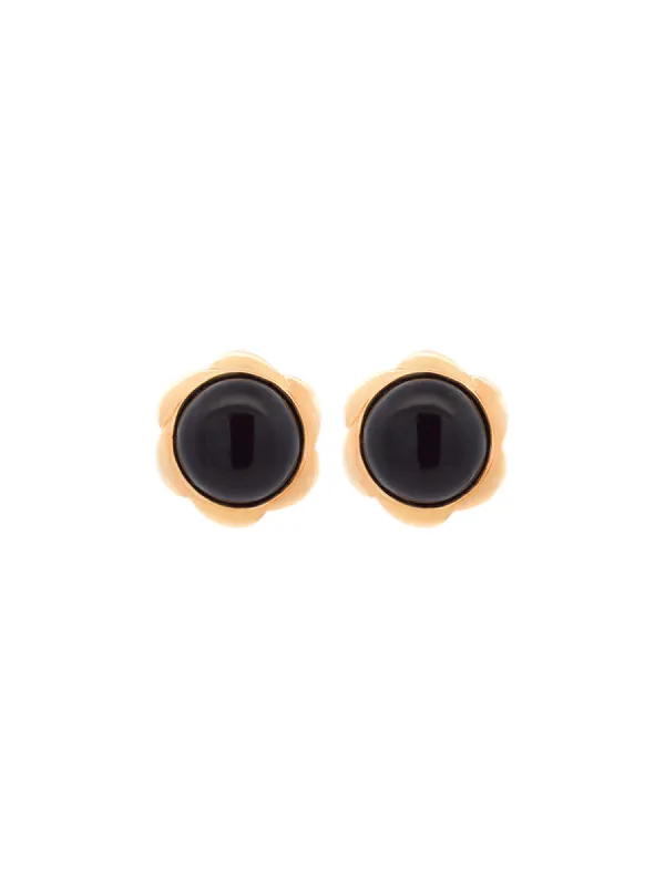 Black Onyx 14K Gold Stud Earrings sold by Wish Fine Jewelry