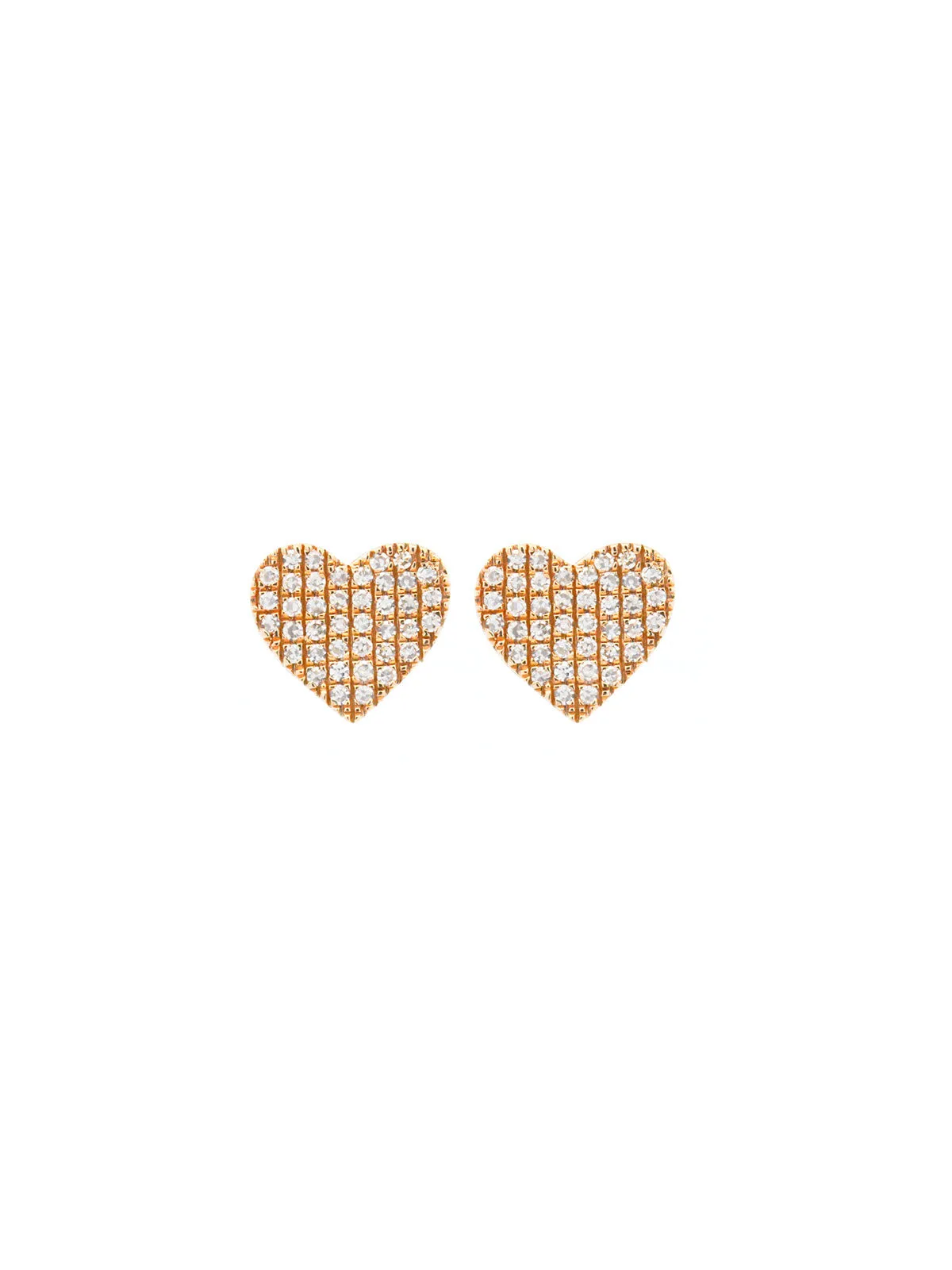 0.20ct Diamond 14K Gold Pave Heart Stud sold by Wish Fine Jewelry