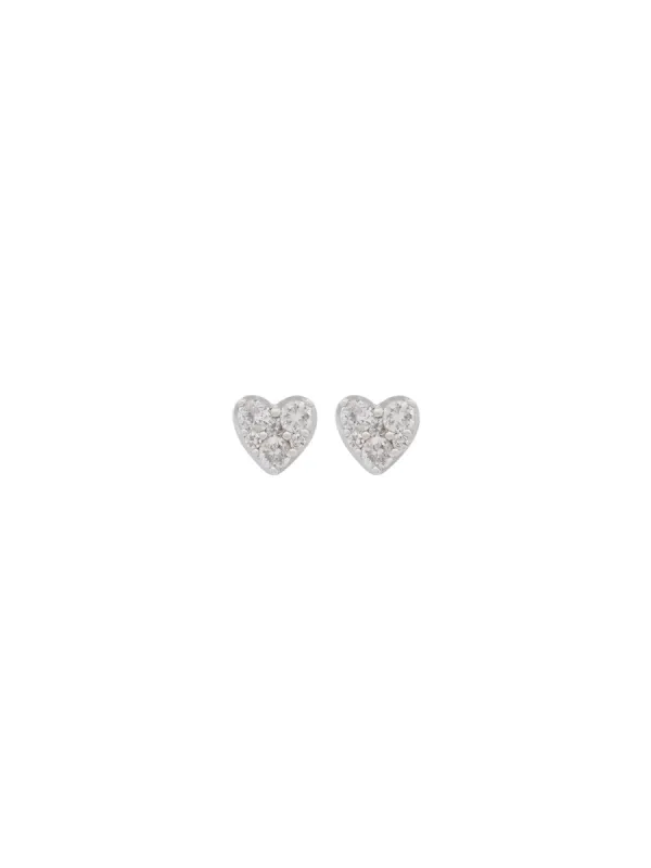 0.37ct Diamond 14K Gold Dainty Heart Stud sold by Wish Fine Jewelry