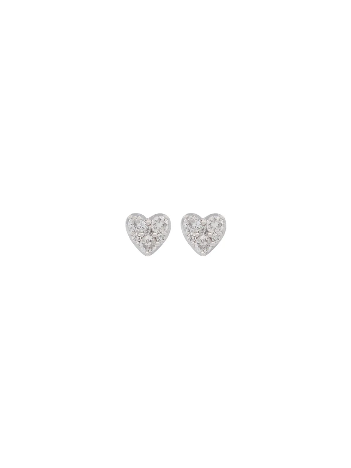0.37ct Diamond 14K Gold Dainty Heart Stud sold by Wish Fine Jewelry