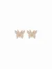 0.10ct Diamond 14K Gold Dainty Butterfly Stud Earrings sold by Wish Fine Jewelry
