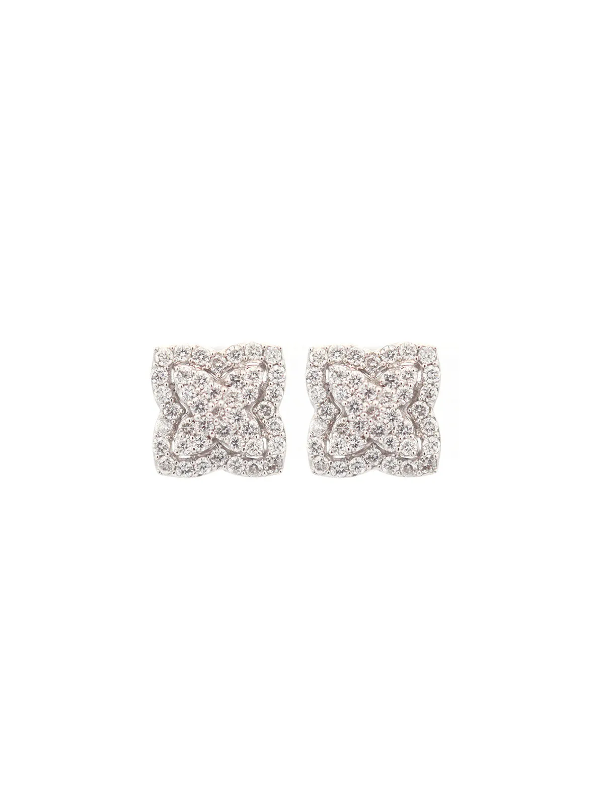 0.56ct Diamond 14K Gold Flower Earrings sold by Wish Fine Jewelry