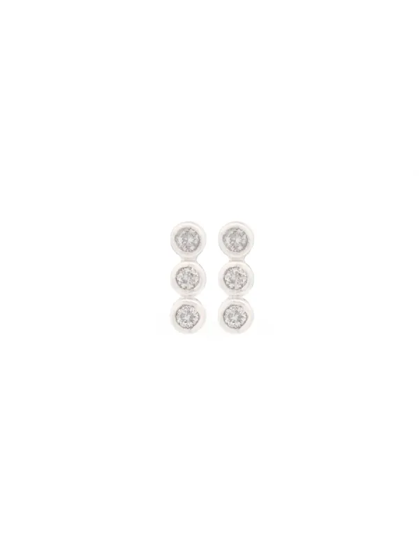 0.09ct Diamond 14K Gold Three Stone Earrings sold by Wish Fine Jewelry