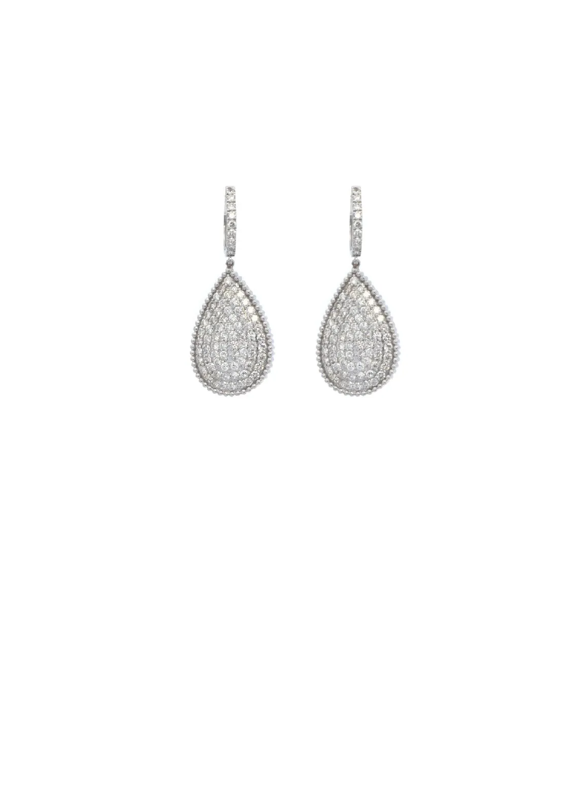 2.75ct Diamond 18K Gold Dangle Earrings sold by Wish Fine Jewelry product image thumbnail 2