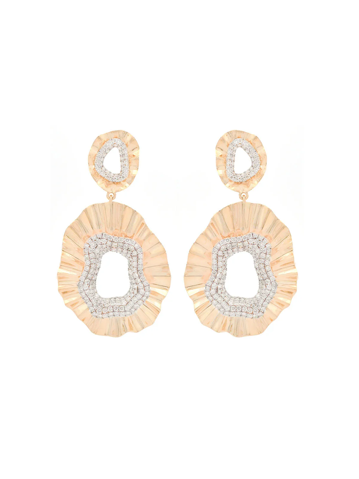 5.10ct Diamond 14K Gold Statement Drop Earrings sold by Wish Fine Jewelry