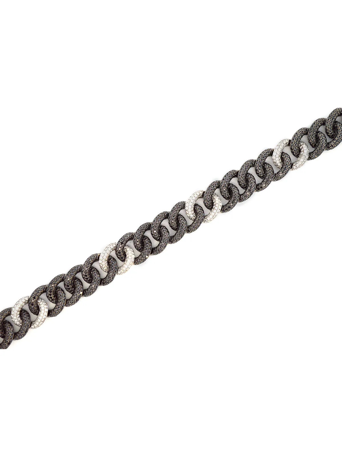 14.43ct Black Diamond 14K Gold Cuban Bracelet sold by Wish Fine Jewelry