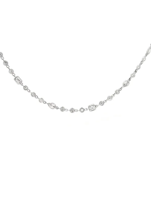 8.53ct Diamond 14K Gold Multi Shaper Tennis Necklace sold by Wish Fine Jewelry