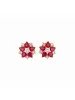 2.78ct Diamond Ruby 18K Gold Flower Earrings sold by Wish Fine Jewelry