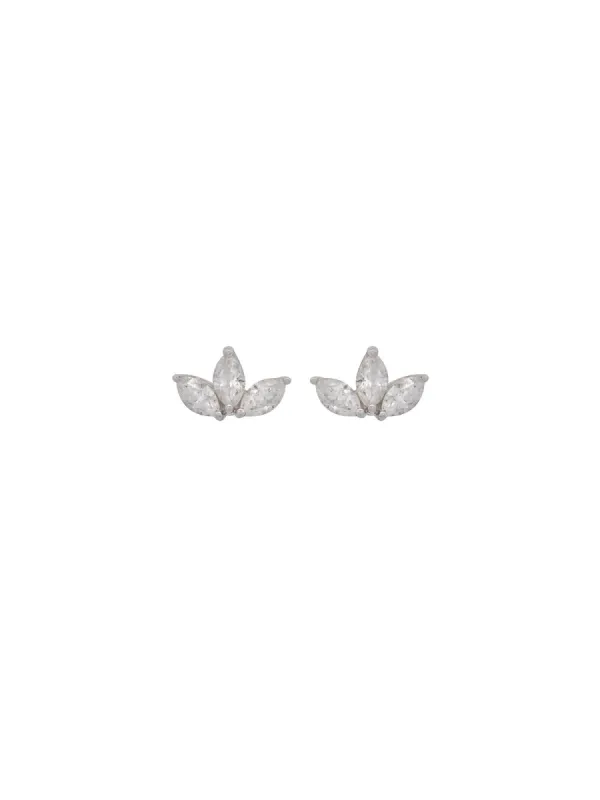 0.79ct Diamond 18K Gold Leaf Stud Earrings sold by Wish Fine Jewelry