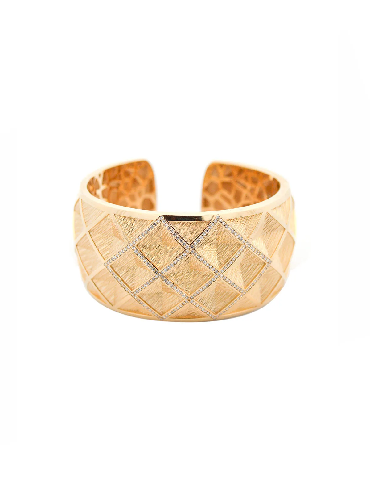 0.87ct Diamond 14K Gold Statement Bangle Bracelet sold by Wish Fine Jewelry