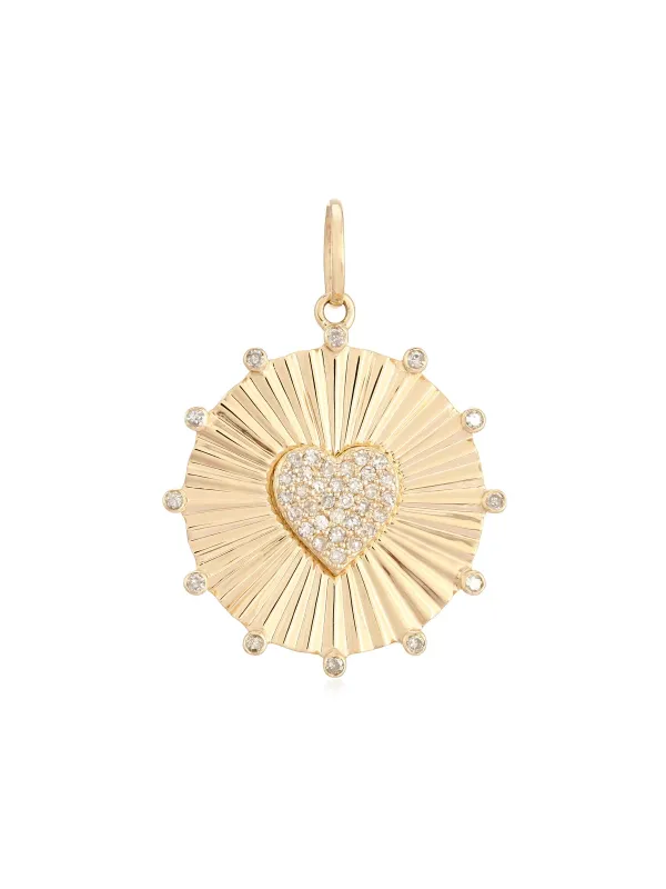 0.50ct Diamond 14K Gold Pave Heart Pendant sold by Wish Fine Jewelry