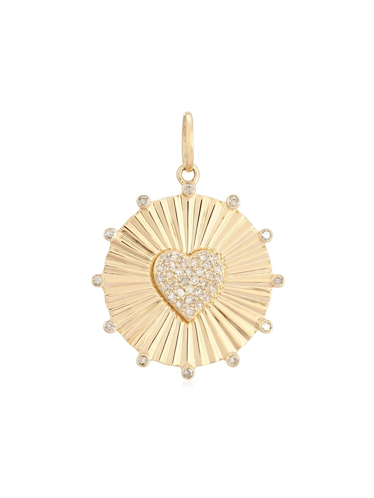 0.50ct Diamond 14K Gold Pave Heart Pendant sold by Wish Fine Jewelry