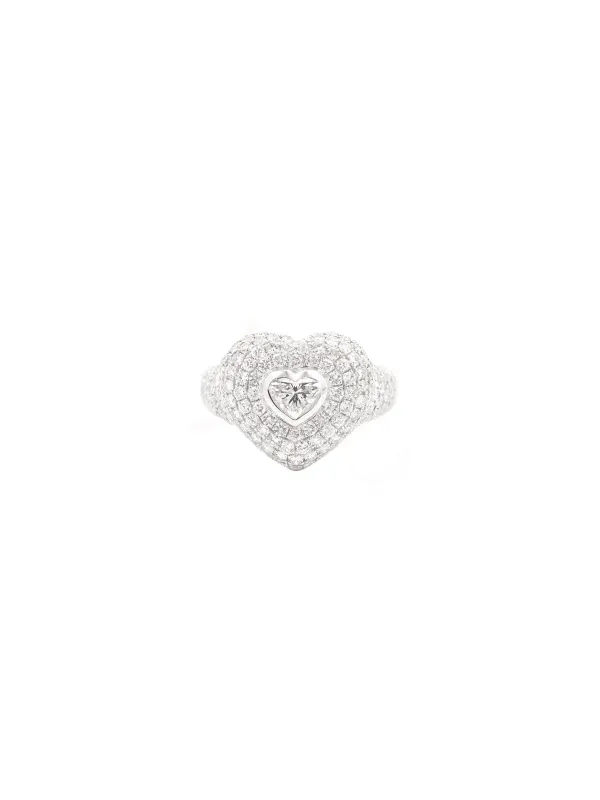 2.75ct Diamond 14K Gold Heart Statement Ring sold by Wish Fine Jewelry