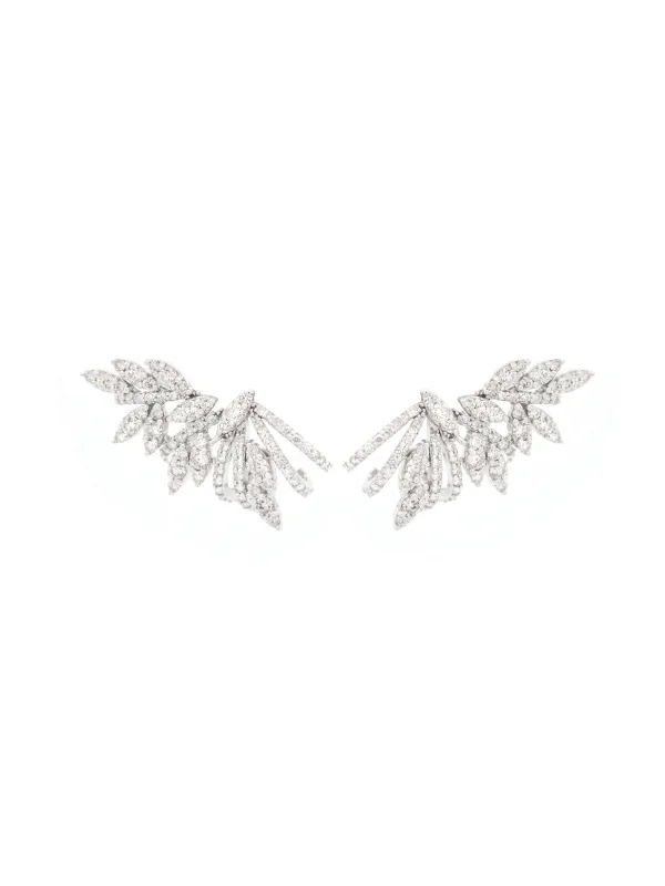 3.91ct Diamond 18K Gold Wing Climber Earrings sold by Wish Fine Jewelry