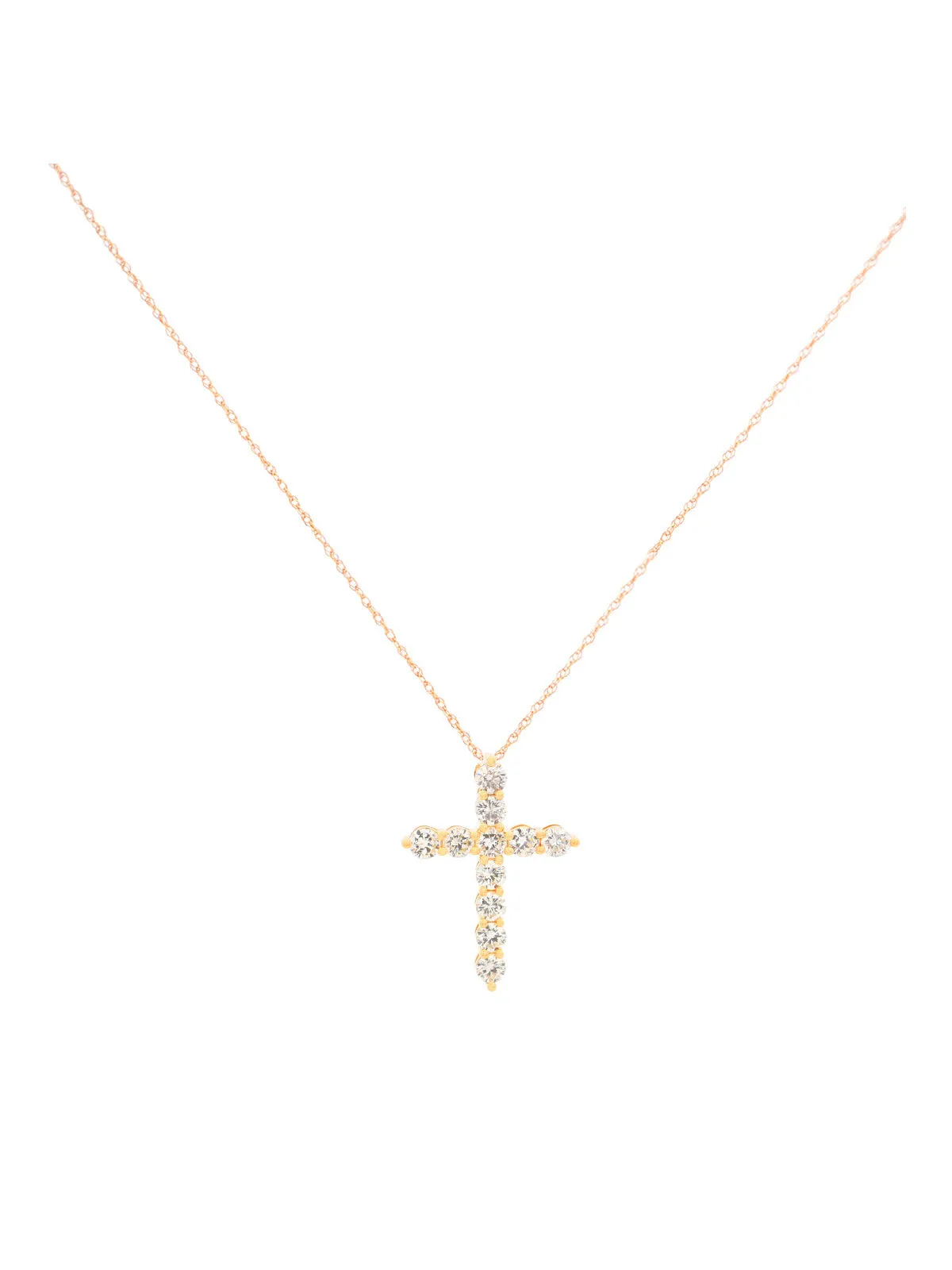 3.60ct Diamond 18K Gold Cross Necklace sold by Wish Fine Jewelry