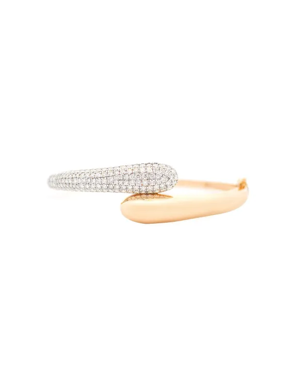 2.83ct Diamond 14K Gold Bypass Bangle Bracelet sold by Wish Fine Jewelry