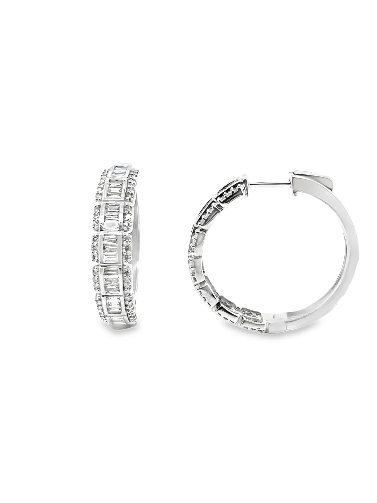 1.35ct Diamond 14K Gold Hoop Earrings sold by Wish Fine Jewelry