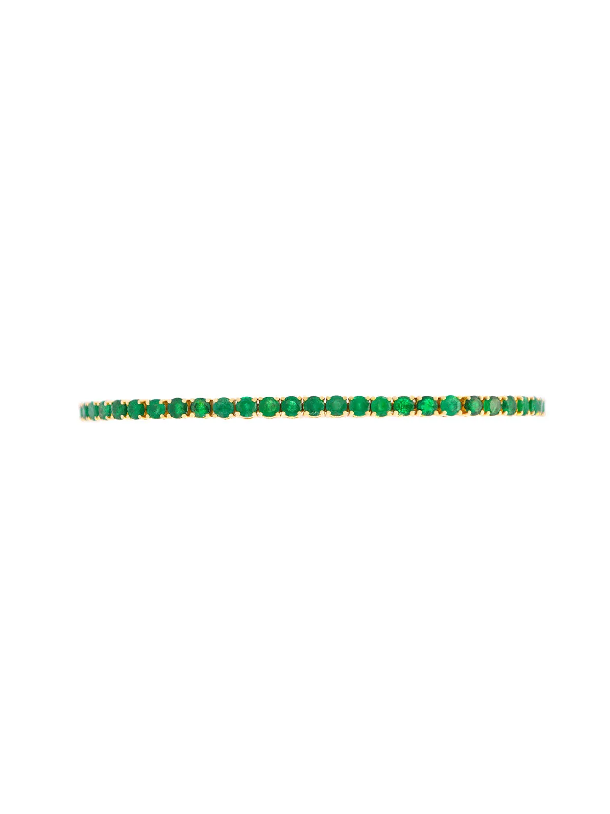 5.11ct Emerald 18K Gold Tennis Bracelet sold by Wish Fine Jewelry