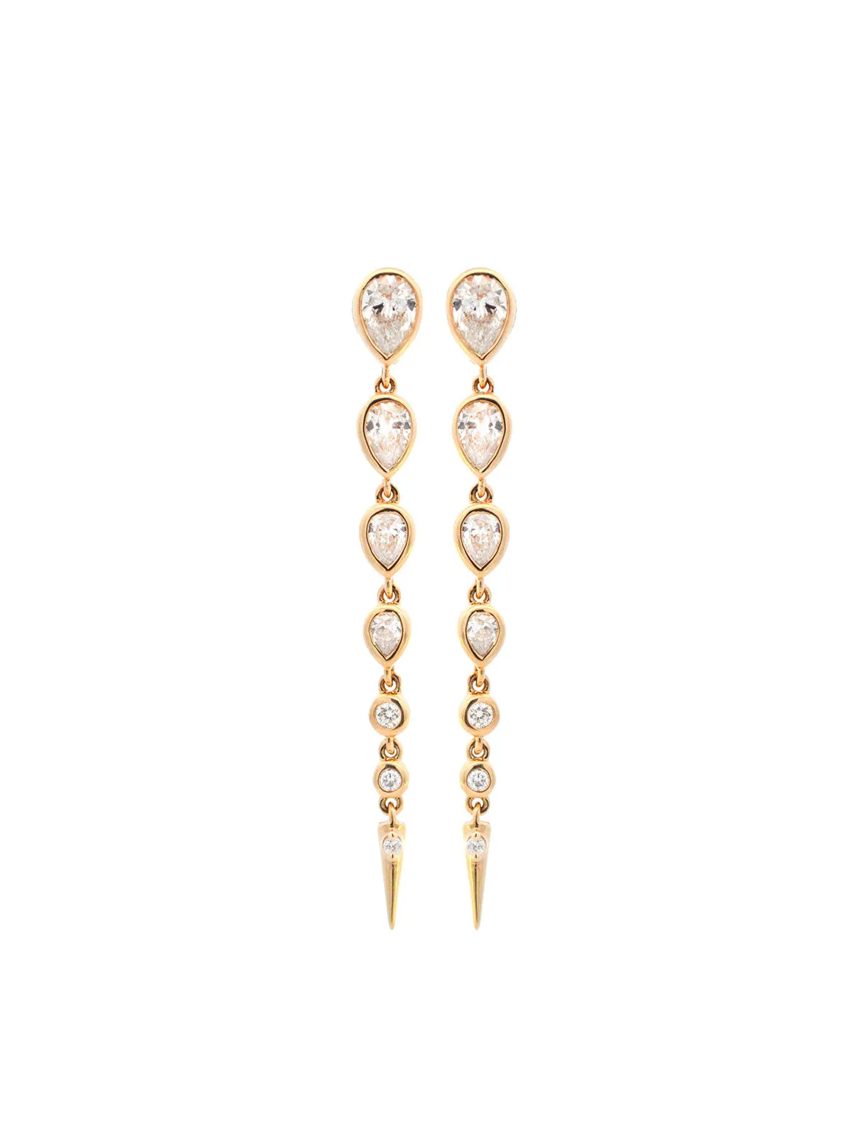 1.29ct Diamond 14K Gold Pear Dangle Drop Earrings sold by Wish Fine Jewelry