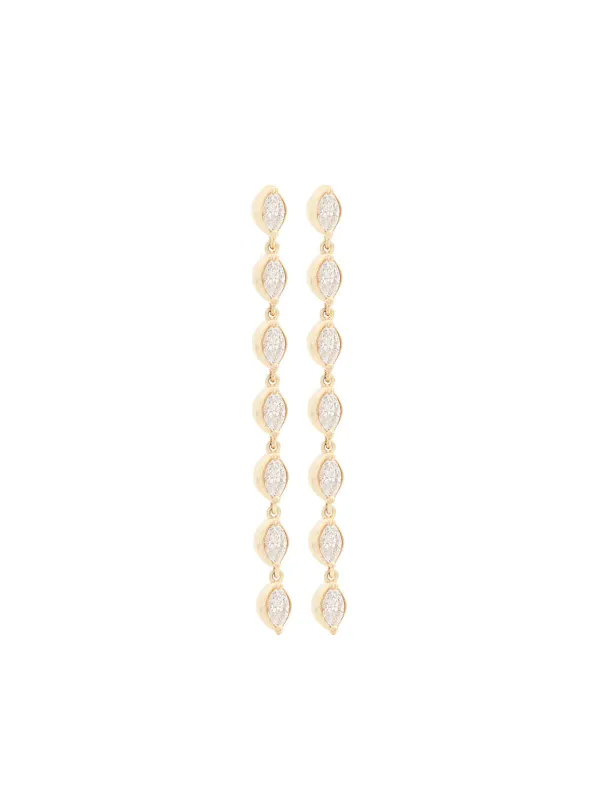 1.01ct Diamond 14K Gold Dangle Drop Earrings sold by Wish Fine Jewelry