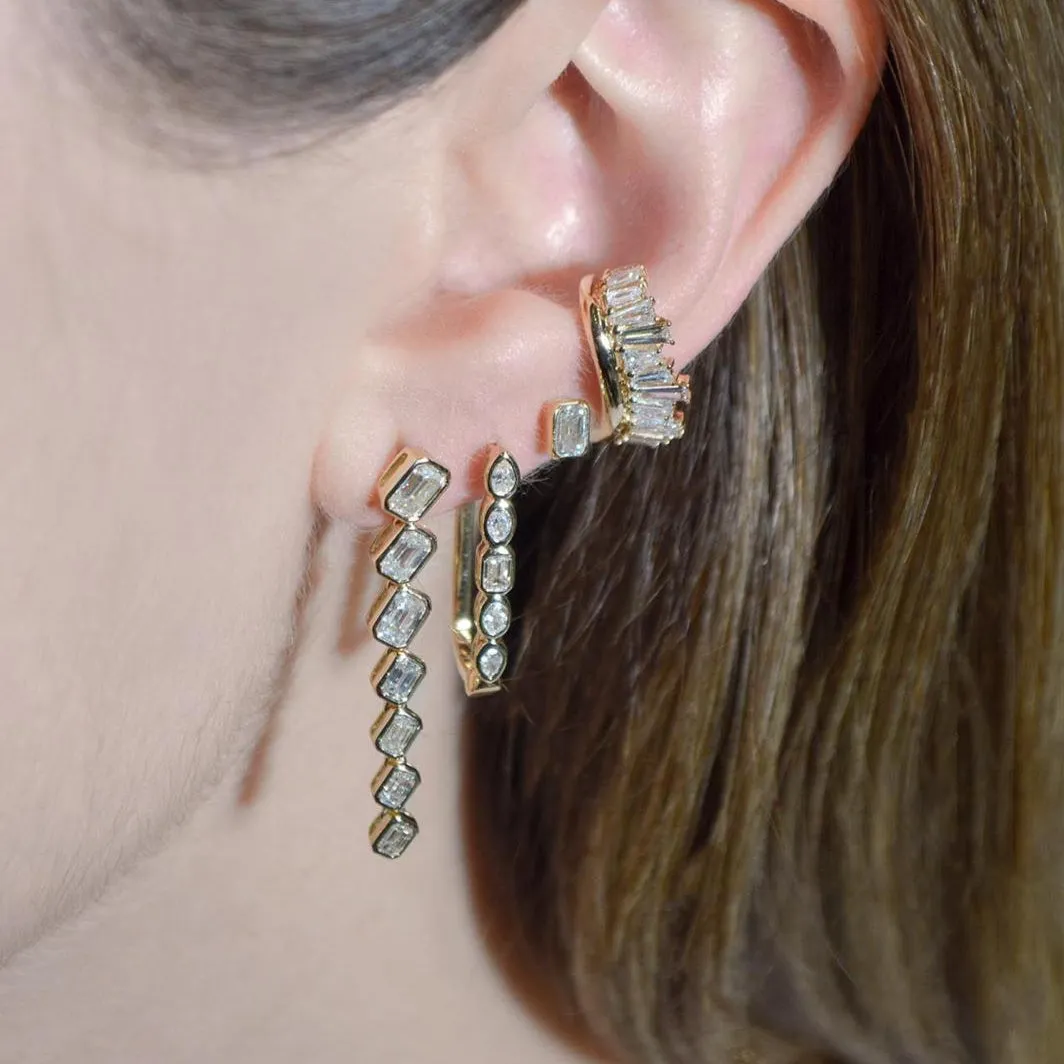 2.31ct Diamond 14K Gold Bezel Dangle Drop Earrings sold by Wish Fine Jewelry product image thumbnail 2