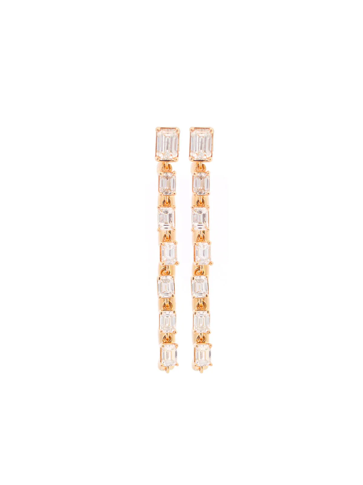1.44ct Diamond 14K Gold Emerald Cut Bezel Drop Earrings sold by Wish Fine Jewelry
