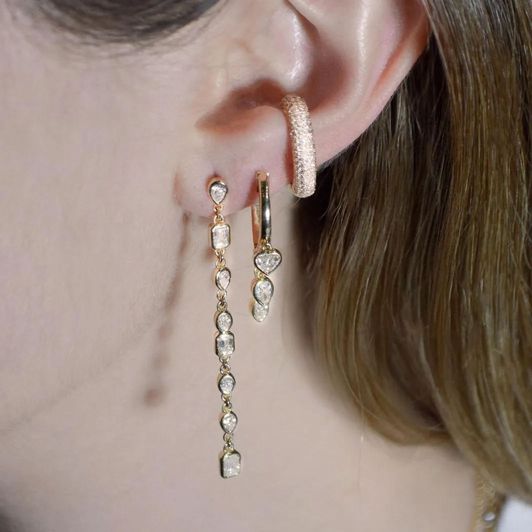 1.76ct Diamond 14K Gold Multi Shaped Drop Earrings sold by Wish Fine Jewelry product image thumbnail 2